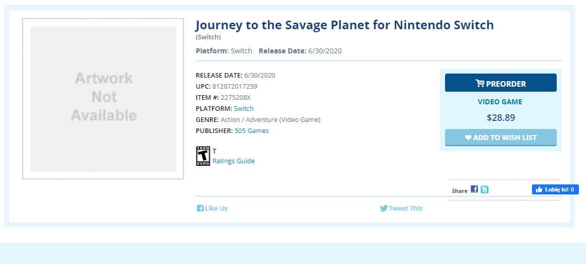 Journey to the Savage Planet-Nintendo Switch DeepDiscount