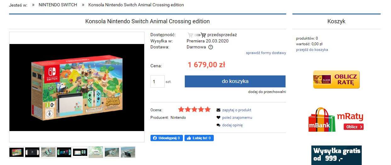 Nintendo Switch Animal Crossing Edition HD Market